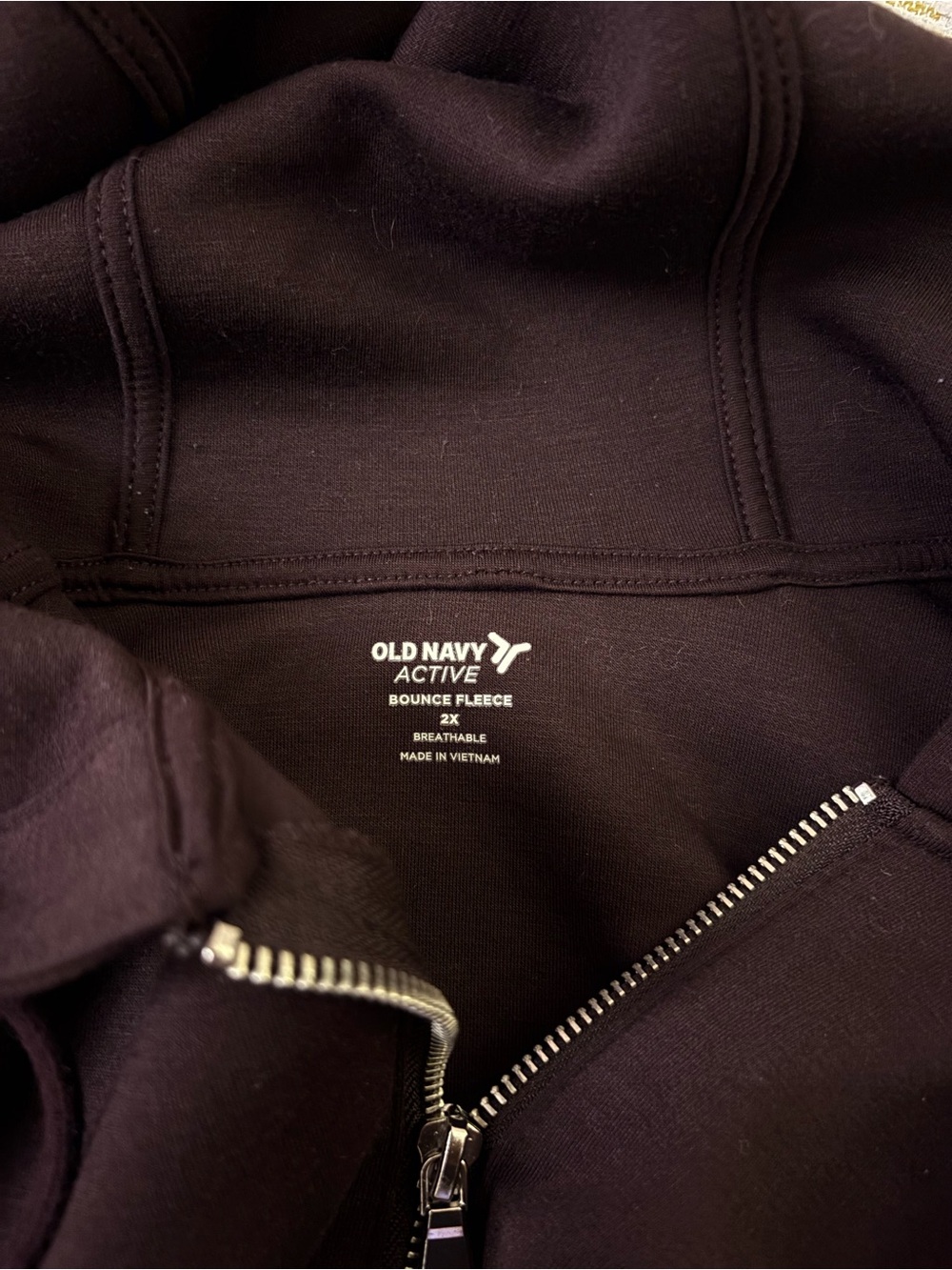 Old Navy Full-Zip Hoodie Size 2X Red Brown - Picture 8 of 8